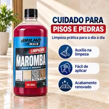 Limpa Piso Ceramica - Pedras- Limpeza Pesada Produto Concentrado Marromba 1Litro - A - Visão 2