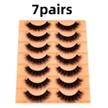 10 Pasang Bulu Mata Palsu Mink 3D Panjang Alami Lembut dan Halus Set Riasan Ekstensi Bulu Mata Mink Bulu Mata Pendek - Panjang dan ramping alami - View 9