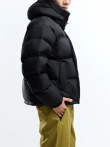 CAMEL CROWN Men's 650 Fill Power Down Jacket, 90% Down 292g Fill Weight, Waterproof Windproof Warm Winter Padded Coat For Cold Weather Outdoor Hiking - Phantom Black - View 2