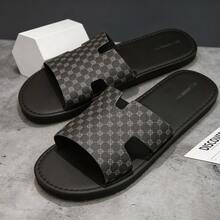 New Men's Slippers, Slide, Soft Sole Non-Slip Casual Sandals, Versatile Beach Shoes For Home And Outdoor - Black - View 8