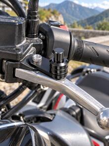 Motorcycle Brake Handle Lock, CNC Aluminum Alloy Parking Lock Bracket, Universal Brake Handle Clamp, One-Click Parking Lock Device, Suitable For Scooter, Dirt Bike, ATV Motorcycle Accessories, Handlebar Brake Support, Compact Metal Upgrade Part - A - View 4