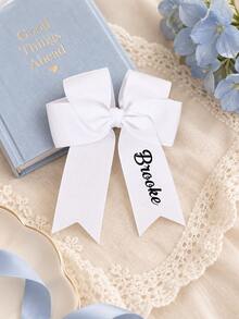 Kẹp tóc tên tùy chỉnh, kẹp cá sấu nơ cá nhân hóa, phụ kiện tóc nơ satin tùy chỉnh, phụ kiện tóc có thể tùy chỉnh, quà tặng đám cưới, sinh nhật, quà tặng cho cô ấy - Nhiều màu - Kẹp tóc nơ - Xem 10