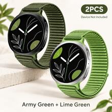 2PCS Nylon Loop Sport Band Compatible With Samsung Galaxy Watch 9/8/8 Classic 40mm/44mm/46mm, Stretchy Elastic Fabric Wristband - 2PCS - View 13