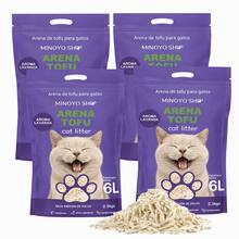 Minoyo Arena para Gatos Tofu 24L de pack 4 bolsas – Natural, Aglomerante, Control de Olores, Sin Polvo – Original, Lavanda, Café , Albahaca - 24 litros - Ver 9
