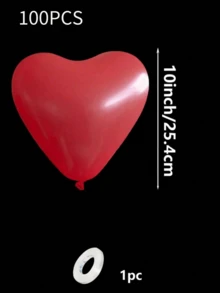 10-200Pcs 10" Heart Shape Latex Balloons, White Red Pink Blue Balloons For Engagement, Confession & Outdoor Photo Props - Multicolor - View 9
