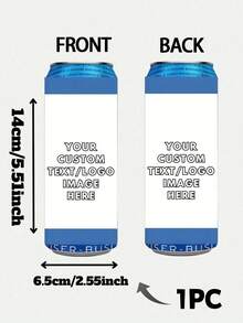 Custom Can Cooler, Personalized Photo Cup Sleeve, Double-Sided Custom Drink Holder, Custom Picture & Text Koozie, Personalized Beverage Holder, Reusable Can Insulator, Party Favor, Birthday Gift - Multicolor 2 - View 48
