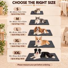 Self-Heating Pet Mat For Dogs And Cats, Soft Arctic Fleece Warm Pet Bed With Reflective Aluminum Foil And Black Non-Slip Bottom, No Electricity Required, Indoor Pet Winter Warm Sleeping Pad - Grey - View 2