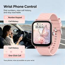 ZhiKexing Jam Tangan Pintar Renang Tahan Air IP68 untuk Pria dan Wanita, 3 Warna Hitam/Merah Muda/Perak, Layar Penuh 1,83 Inci, Kompatibel dengan iOS dan Android, (Panggilan/Jawab Bluetooth), Pemutar Musik/Jam Tangan Olahraga Pintar Unisex - View 3