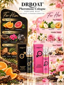 Pheromone Cologne Perfume Mist Bundle – Perfume Mist Duo With Original And Grapefruit & Pepper & Vetiver, Long-Lasting For Gathering & Dinner, Business Meeting & Client Visit. - Multi Scents - View 3