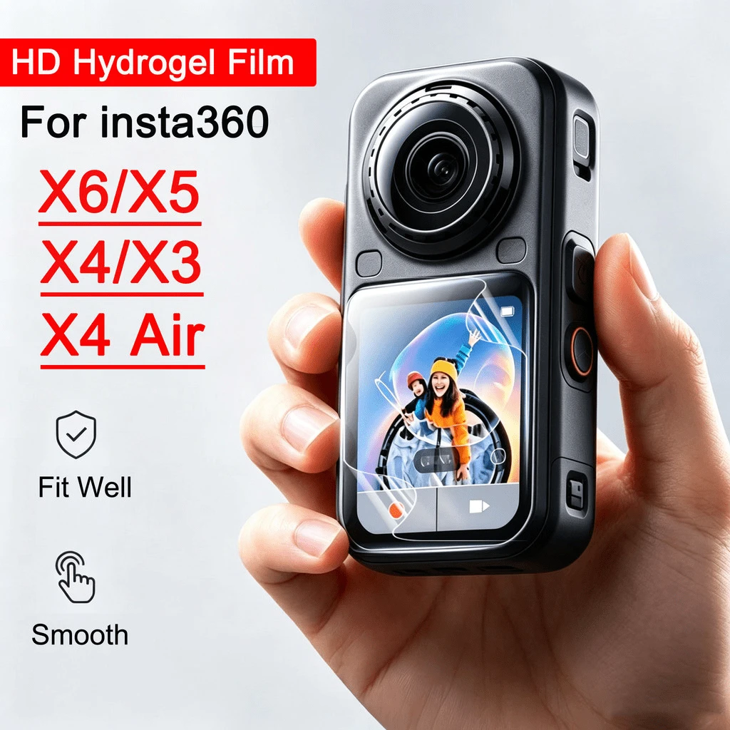 Hydrogel Film For Insta360 X6 X5 X4 Air X3 Screen Protector Anti-Scratch, HD Full Coverage Soft Protective Film For Insta 360 X6 X4Air Accessories - View 1