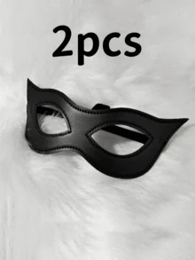 1pc Women's Leather Mask, Masquerade Eye Mask, Party Performance Cosplay Mask, Holiday Party Headwear Accessory, Christmas Halloween - Multicolor - View 10