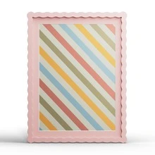 1pc Wavy Multicolor Photo Frame (Red, Yellow, Blue, Green, White, Black, Pink, Purple, Grass Green), Fashionable And Versatile Home And Office Decor - Suitable For Desktop And Wall Display, Perfect Housewarming Gift (Photo Not Included) - Multicolor - View 67