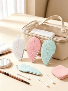 Leaf Shape , Cute Embossed Portable Face Hair Remover, Safety Guard Dermaplaning Tool For Women, Makeup Accessory For Eyebrow Shaping - Multicolor - View 7