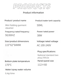 OBOVAY 1pc Steam Iron, Travel Iron, Portable Handheld Steam Iron, Supports Dry And Wet Use, Fast Heating, 180° Rotation, Compact Mini Steam Iron, Home And Travel Dual Use - Multicolor - View 12