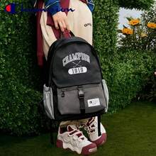 Champion Vintage College Backpack, Black & Grey Colorblock Large Capacity School Bag For Campus, Classes And Short Trips - Black - View 3