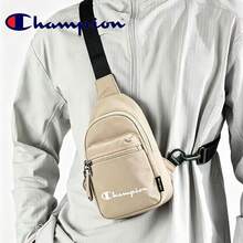 Champion Minimalist Solid Color Letter Chest Bag, Lightweight One Shoulder Crossbody Small Bag, Outdoor Waist Bag - Khaki - View 4