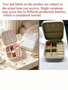 Personalized Custom Name Daisy Print Jewelry Box, Portable Travel Zipper Jewelry Organizer, Ring Earring Necklace Watch Storage Box, Customized Gift For Women - Multicolor - View 6
