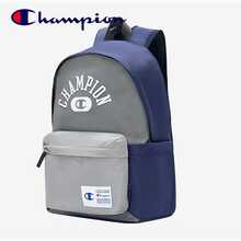 Champion Colorblock Letter Print Backpack, Large Capacity Casual Student School Bag, Lightweight Outdoor Commuter Backpack - Grey - View 6