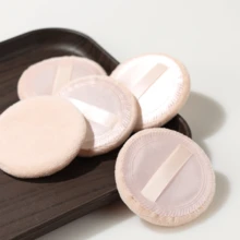 baopinger 10pcs/20pcs Flocked Loose Powder Puff Round Makeup Powder Puff, Even Powder Release, For Pressed Powder, Loose Powder, Blush, Makeup Tool - Apricot - View 8