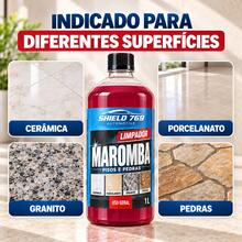 Limpa Piso Ceramica - Pedras- Limpeza Pesada Produto Concentrado Marromba 1Litro - A - Visão 8