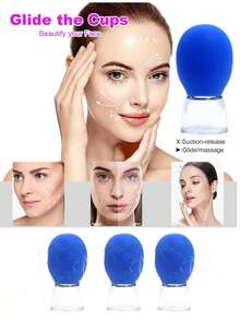 10PCS Silicone Cup, High Transparency Vacuum Suction Massage Cup, Household Silicone Facial Cup Set - Vacuum Suction Massage Cup, Soothing Muscles, Portable, Detachable, Essential For Returning To School - View 3