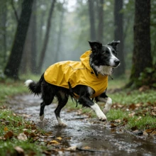 Adjustable Dog Coat, Reflective Dog Raincoat With Leash Hole, Hooded Windbreaker Dog Clothing, Suitable For Large, Medium And Small Dogs - Gold - View 16