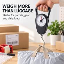 1PC Dual Scale Mechanical Scale Kg/Lb Dual Display With 1M Ruler Portable Handheld Scale Suitable For Fishing Weight Measurement And Length, Travel Luggage Overweight Prevention - Multicolor - View 9