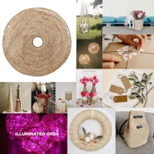 150m/300m 2mm Jute Rope Round Coil, Suitable For Handicrafts, Gardening, Gift Wrapping, Wedding Decoration, Packaging Materials, Christmas Knitting, Tassel Decoration - C-Yellow - View 6