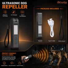 Dicway Ultrasonic Dog Repellent With LED Flashlight, 2-In-1 Humane Rechargeable Pet Anti-Barking Training Device, Portable Protection Tool For Dog Walking And Jogging - Multicolor - View 10
