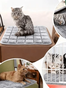 Keset Penghangat Otomatis untuk Hewan Peliharaan, Bantalan Termal Pemantul Panas untuk Kucing & Anjing. Keset ini menangkap dan memantulkan panas tubuh hewan peliharaan Anda sendiri untuk kehangatan ekstra tanpa listrik. Dapat dicuci dengan mesin, lembut dan ringan. Sempurna untuk penggunaan di dalam ruangan di lantai. - MultiWarna - View 4