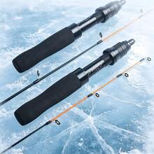 Joran Pancing Es Ultralight Serat Karbon 76g Pegangan EVA 23,6"/27,5" Joran Pancing Es Musim Dingin - Hitam - View 7