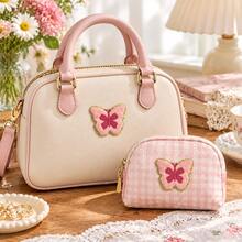 1pc Beautiful Gold Glitter Border Butterfly Applique, Sticker Patch For Jacket Backpack Hat Clothing DIY Decoration - Multicolor - View 3