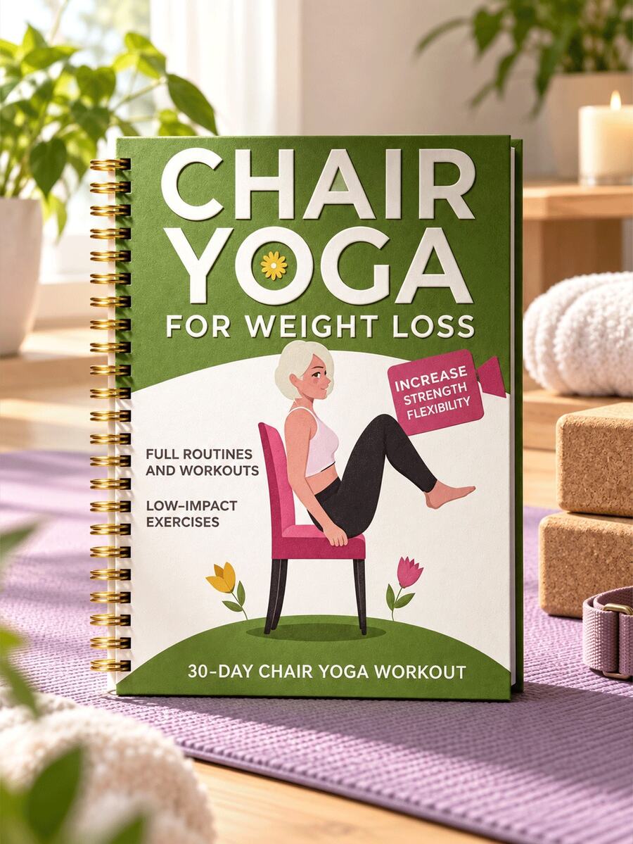 30-Day Chair Yoga Guide, Suitable For Seniors 60+: Low-Intensity Exercises, Suitable For 40+, Restore Strength, Flexibility And Balance - Gentle Chair Yoga Practices For Home And Office Use, Chair Exercises For Elderly, With Simple Illustrations And Easy-To-Read Text.