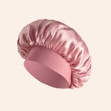 Breathable Satin Silk Sleep Cap, Elastic Tie, Soft And Lightweight, Suitable For Curly Hair, Braided Hair And Long Hair, Anti-Frizz, Suitable For Sleep, Home And Travel Use - Basic model - View 5