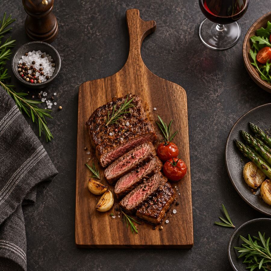 1PC Teak Wood Cutting Board Cheese Board Cheese Tray Bread Board Steak Board Cheese Board Fruit Board Cheese Tray, Suitable For Kitchen Meat, Cheese, Bread, Vegetables And Fruits, Kitchen Utensils, Home Dormitory Cutting Board - Brown - View 1