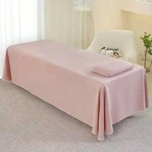 Solid Color Bed Skirt, Suitable For Beauty Salon Massage Spa Bed Sheet, Skin-Friendly Massage Bed Cover With Hole, 120*230cm - Multicolor - View 9