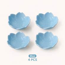 WGROOM 4pcs Flower-Shaped Ceramic Jewelry Trays, Mini Ring & Earring Storage Dishes, Suitable For Vanity, Bedside Table And Bathroom Countertop, Decorative Jewelry Organizer Gift For Women - Multicolor - View 9
