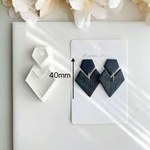Autumn/Winter Asymmetrical Geometric Shape Polymer Clay Cutters, Suitable For Earring Making, Fan-Shaped Earring Clay Cutter, Flower-Shaped Clay Cutter, Polymer Clay Jewelry Pattern Making Set, Suitable For Beginners, DIY Earring, Necklace, Pendant, Brooch Cutting Tools - Multicolor - View 15