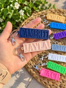 Customized Acrylic Name Keychain, Personalized Father's Day Customized Acrylic Name Keychain, Customized Letter Keychain, Customizable Bag Pendant, Birthday - Multicolor - View 8