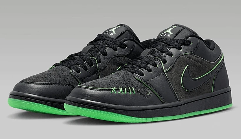 Jordan Air Jordan 1 SE Men's Low-Top Retro Basketball Shoes, Black - Black - View 1