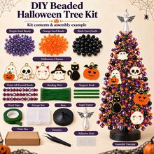 1pc DIY Beaded Christmas Tree Craft Kit+Tools, Colorful Bead And Ornament Components For Handmade Tabletop Holiday DisplayChristmas Decor,Christmas Home Decor,Room Decor, Festive Party Decoration, Seasonal Craft Project, Gift And Winter Home Display - DIY Christmas Tree Kit - View 15