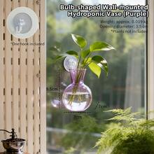 Window-Mounted Hydroponic Plant Station, Purple PVC Spherical Vase With Suction Cups, No-Drill Hanging Plastic Plant Container For Office And Home Decor - A - View 14