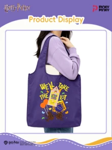 Harry Potter Women's Shoulder Bag Tote Bag Chocolate Frog Foldable Bag Suitable For Commute Party Birthday Gift Halloween Christmas - Multicolor - View 3