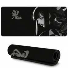 1pc Japanese Oni Mask Girl Control Mouse Pad XXL Mouse Pad Electronic Sports Keyboard Pad Gaming Equipment Accessory Mouse Pad - View 3