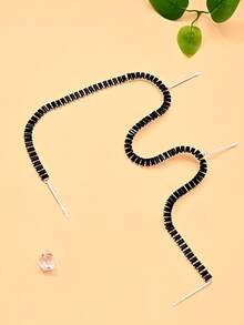 STONEFANS 1pc S-Shaped Wavy Hair Chain Unique Design Wrapped Asymmetrical Rhinestone Headpiece Runway Party Heavy Embellished Hair Accessory - Multicolor - View 3