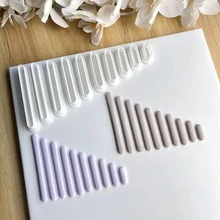 10pcs/Set Vertical Stripe Tassel Design Polymer Clay Mold Set, Strip-Shaped Handmade Mold, Suitable For DIY Earrings And Jewelry Making, Ceramic Earring Making, Handmade Earring Making Tools - White - View 5