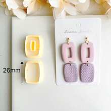 Autumn/Winter Asymmetrical Geometric Shape Polymer Clay Cutters, Suitable For Earring Making, Fan-Shaped Earring Clay Cutter, Flower-Shaped Clay Cutter, Polymer Clay Jewelry Pattern Making Set, Suitable For Beginners, DIY Earring, Necklace, Pendant, Brooch Cutting Tools - Multicolor - View 10
