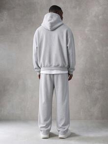 Unisex Sports Training Set, Includes Top And Long Pants, Pants With Adjustable Drawstring Waist. Men's Outdoor Sports Knit Set, Elegant And Versatile, Perfect Gift For Husband Or Boyfriend - Light Grey - View 3