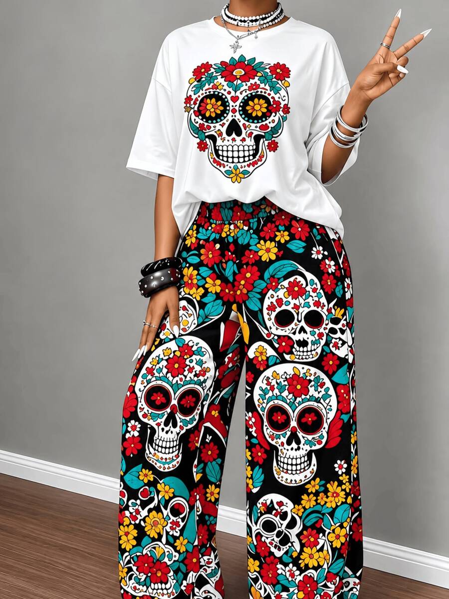 Plus Size Pajama Sets - Multicolor - View 1