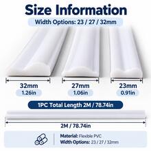 1 buah Strip Dekoratif PVC Perekat Diri 2Mx23/27/32MM Fleksibel dan Dapat Ditekuk, Lis Dinding, Lis Lantai, Papan Skirting, Dekorasi Interior untuk Lantai dan Dinding - Beraneka warna - View 3